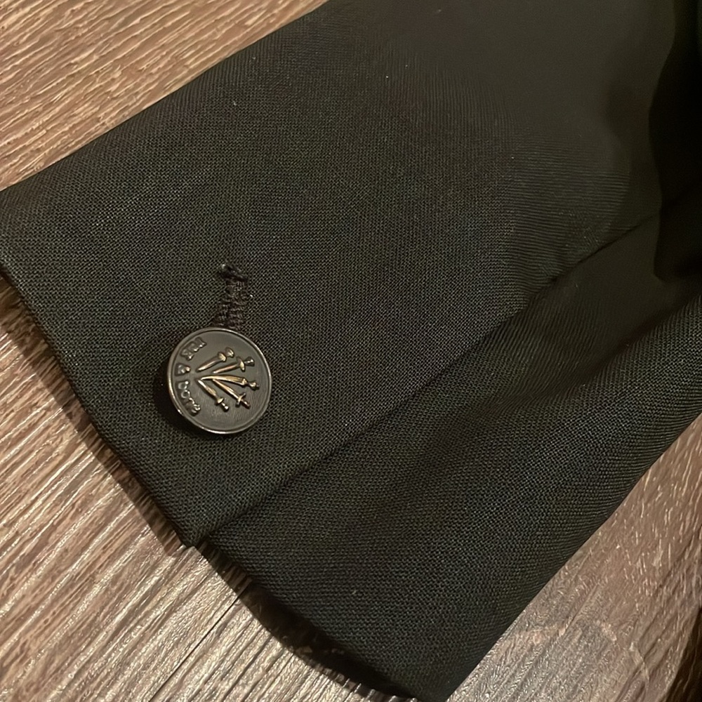 🔖Rag & Bone 100% breathable wool boyfriend fit oversized blazer size 0 black - Picture 14 of 14